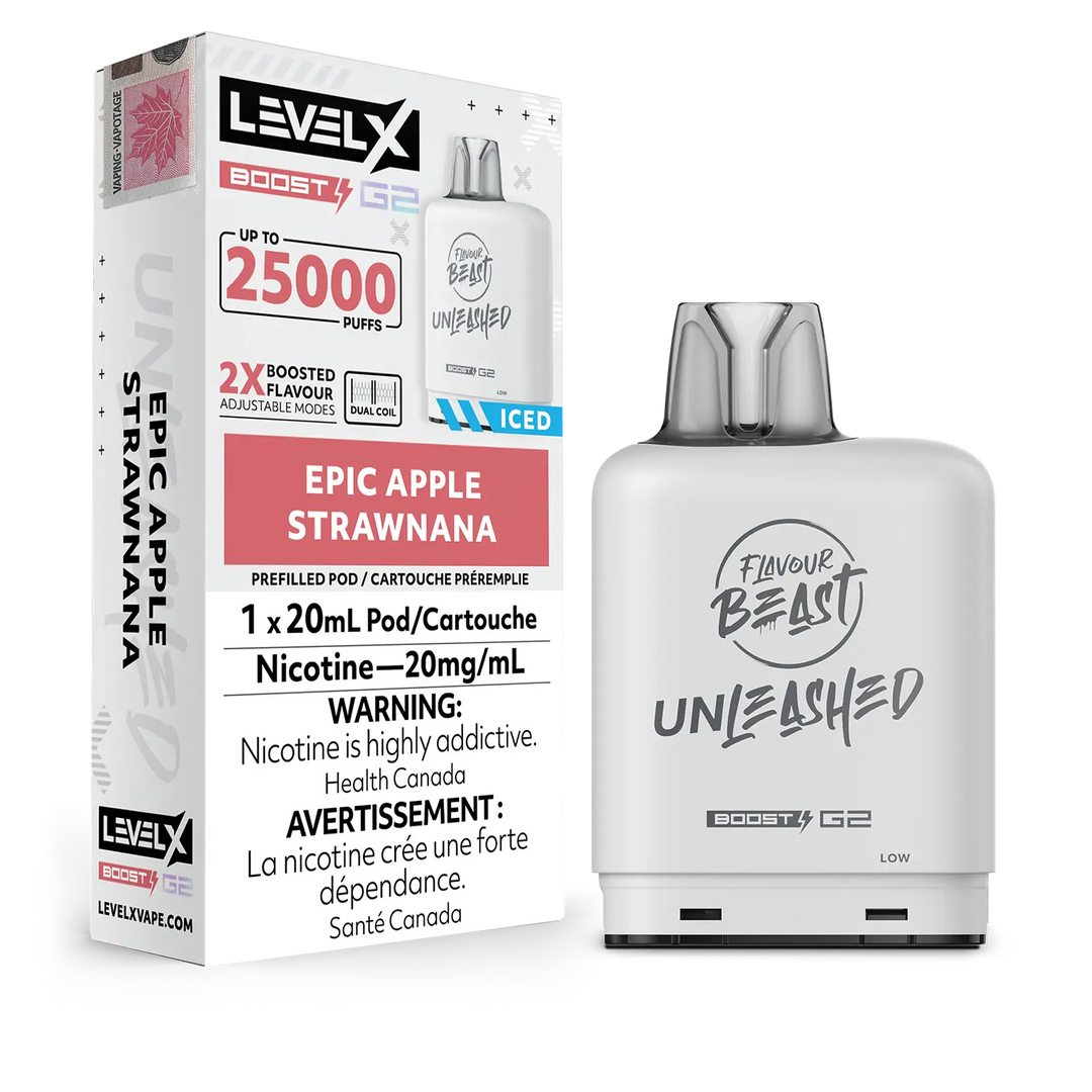 Epic Apple Strawnana Flavour Beast Boost G2 Unleashed Pods 25K