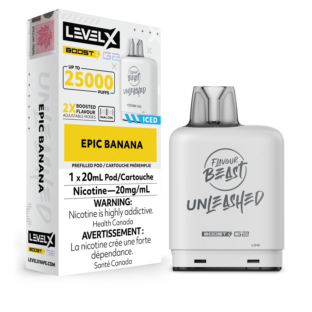 Epic Banana Flavour Beast Boost G2 Unleashed Pods 25K