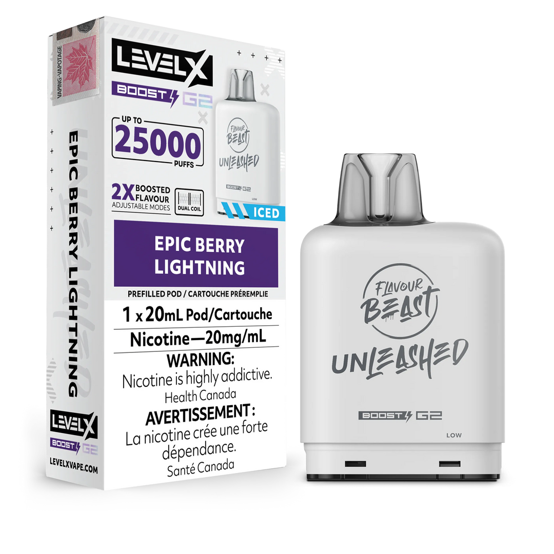 Epic Berry Lightning Flavour Beast Boost G2 Unleashed Pods 25K