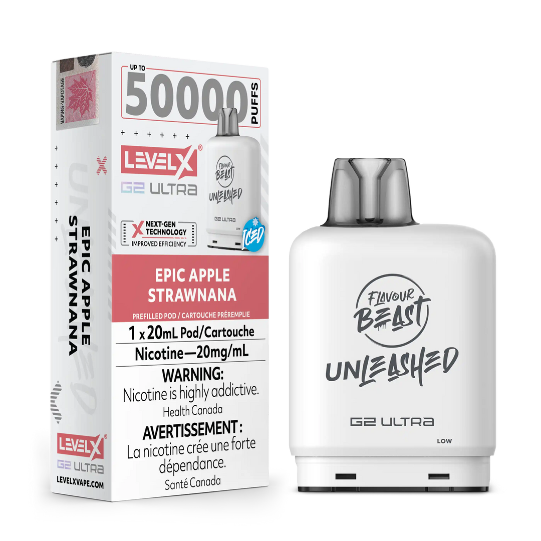 Epic Apple Strawnana Iced by Level X Flavour Beast Unleashed G2 Ultra 50K