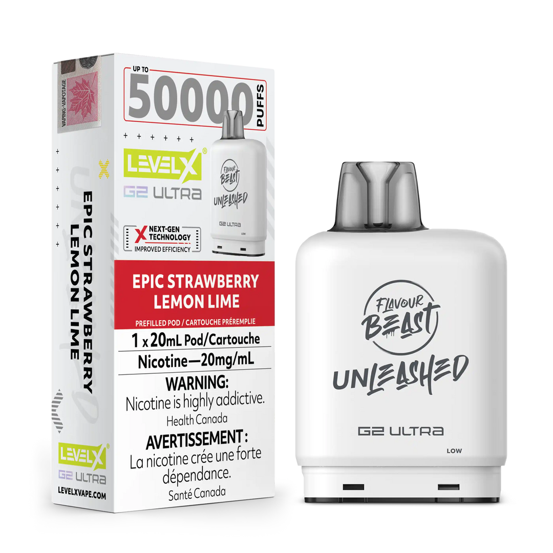 Epic Strawberry Lemon Lime by Level X Flavour Beast Unleashed G2 Ultra 50K