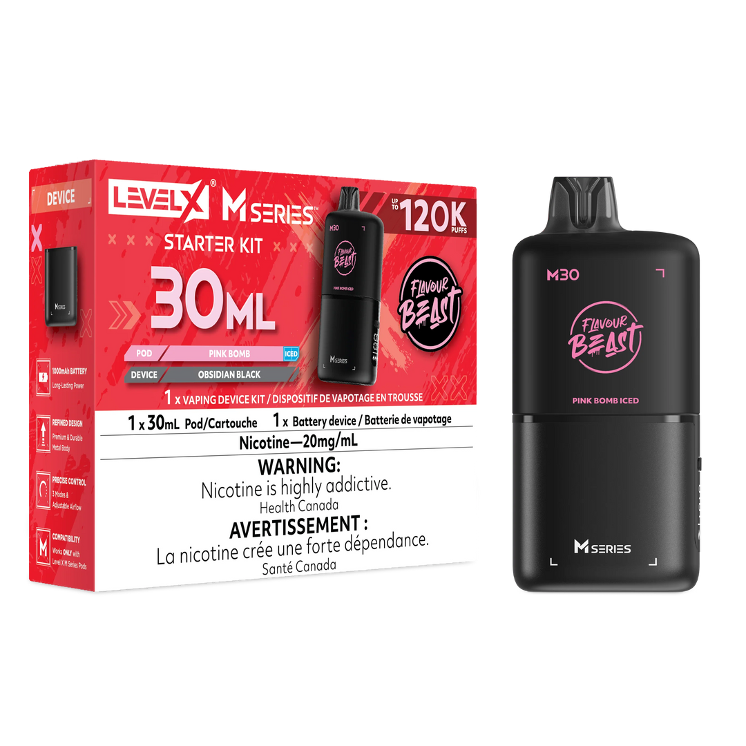 Pink Bomb Iced Level X M Series Starter Kit 30mL 120K Pod
