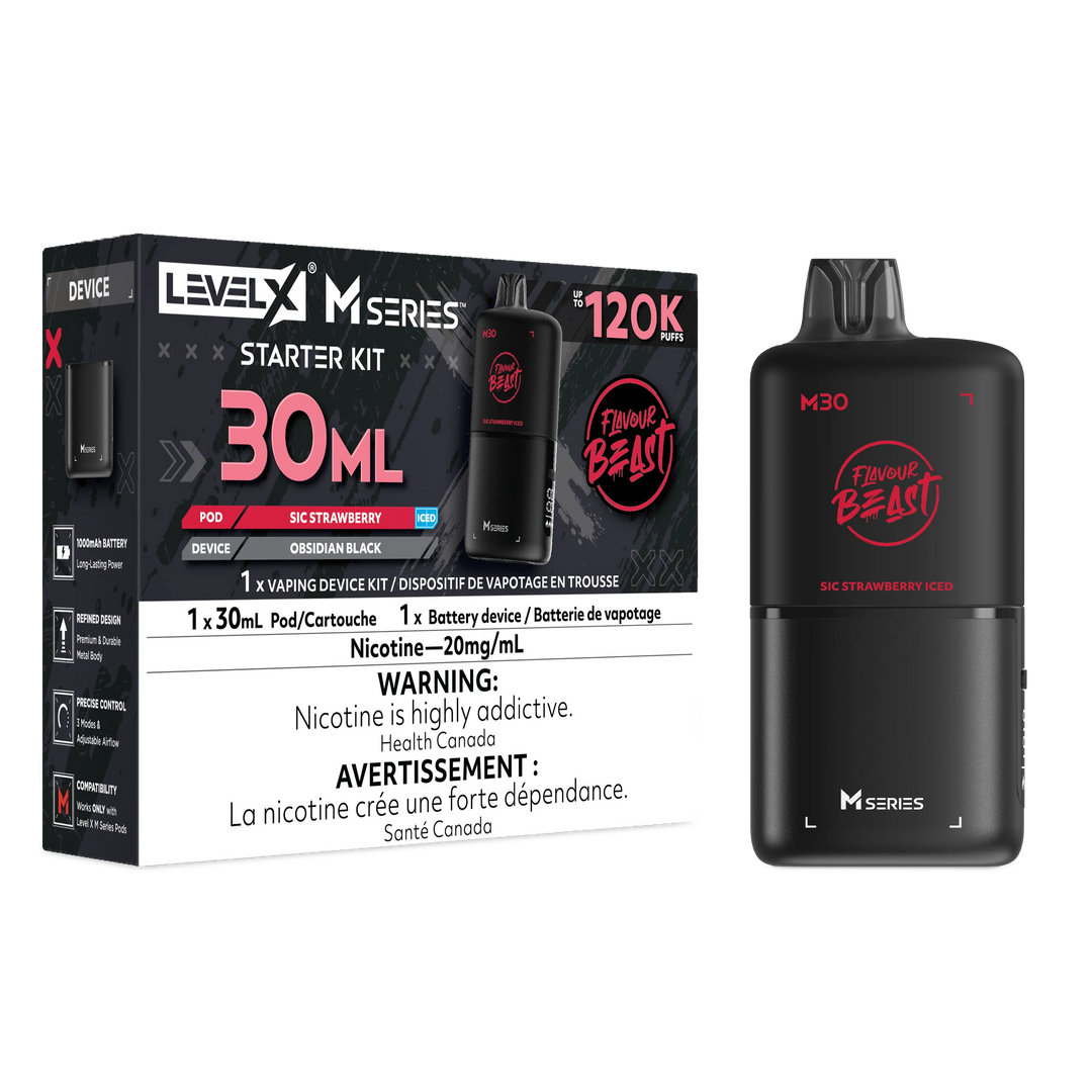 Sic Strawberry Iced Level X M Series Starter Kit 30mL 120K Pod