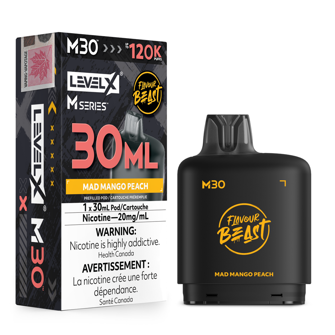 Mad Mango Peach Level X M Series Pod 30mL 120K Pod