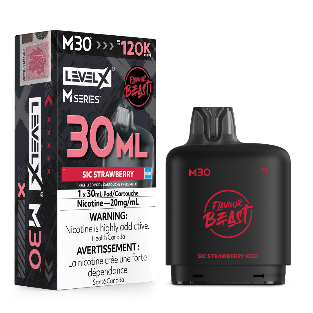 Sic Strawberry Iced Level X M Series Pod 30mL 120K Pod