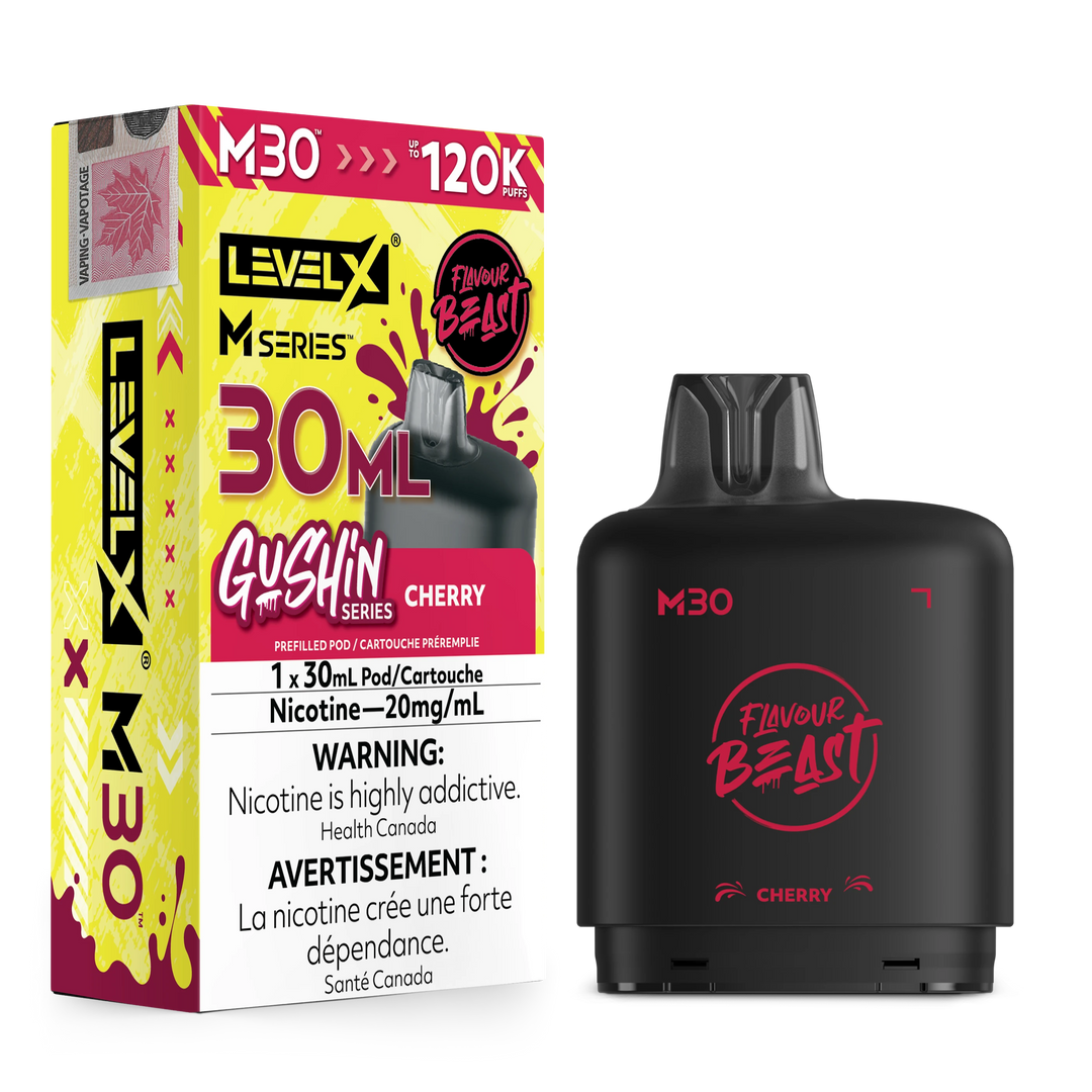 Gushin. Cherry Level X M Series Pod 30mL 120K Pod