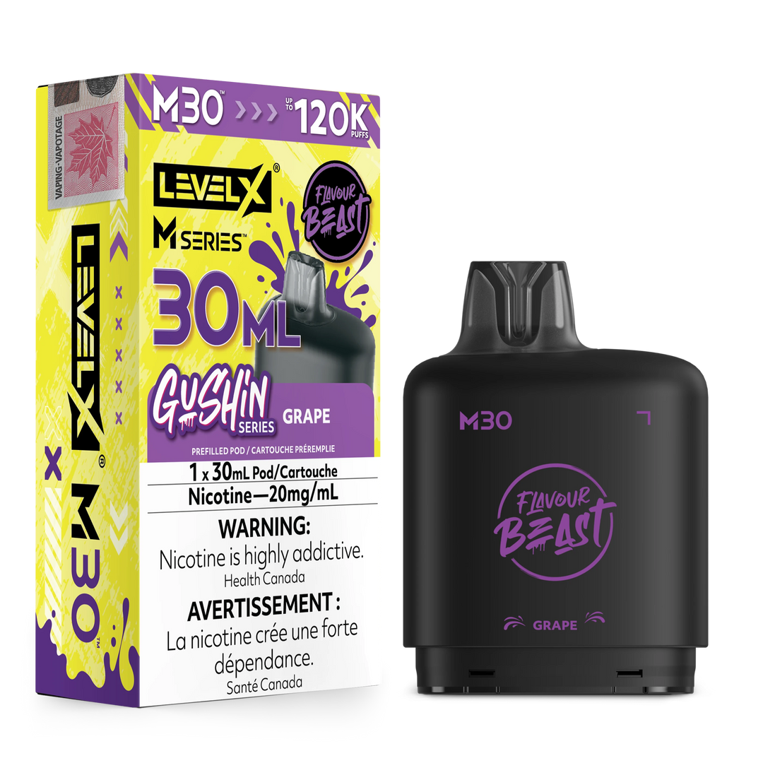 Gushin Grape Level X M Series Pod 30mL 120K Pod