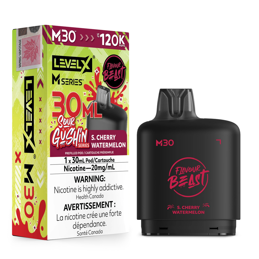 S.Gushin Cherry Watermelon Level X M Series Pod 30mL 120K Pod