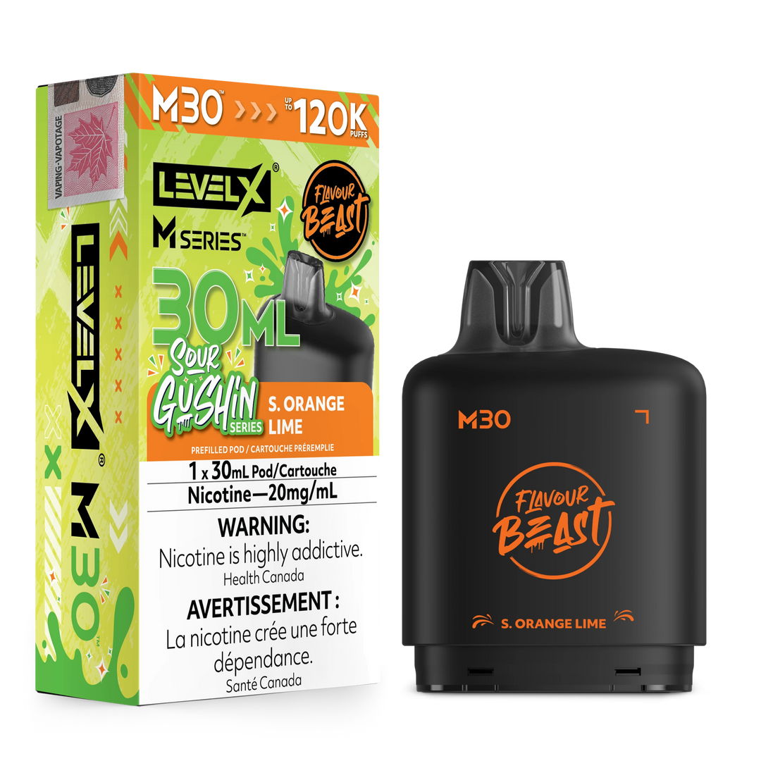 S.Gushin Orange Lime Level X M Series Pod 30mL 120K Pod