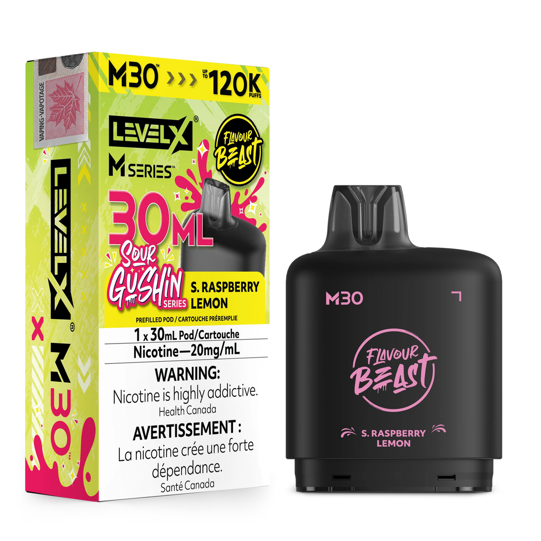 S.Gushin Raspberry Lemon Level X M Series Pod 30mL 120K Pod
