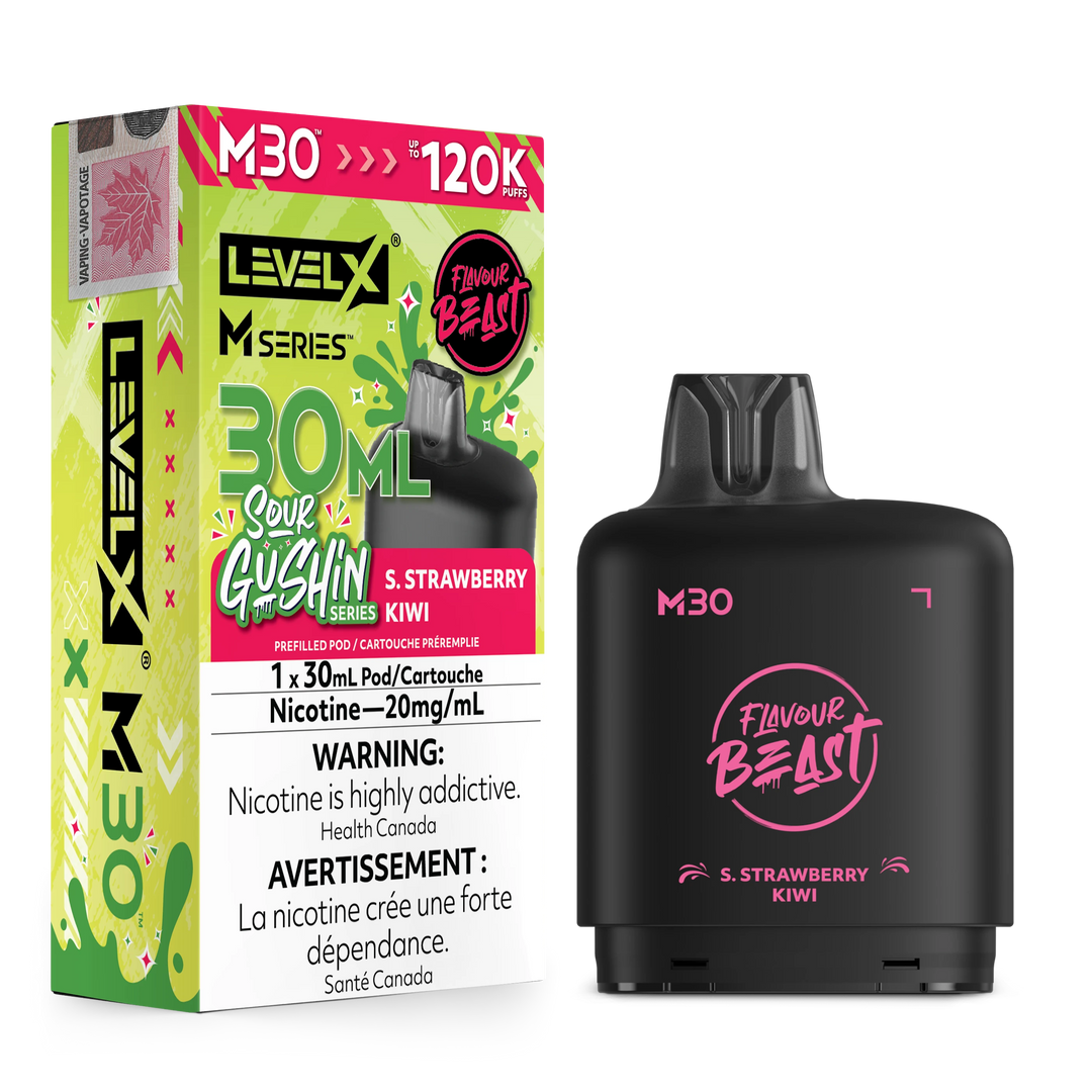 S.Gushin Strawberry Kiwi Level X M Series Pod 30mL 120K Pod