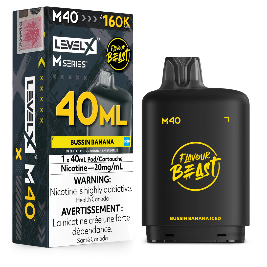 Bussin Banana Iced Level X M Series Pod 40mL 160K Pod