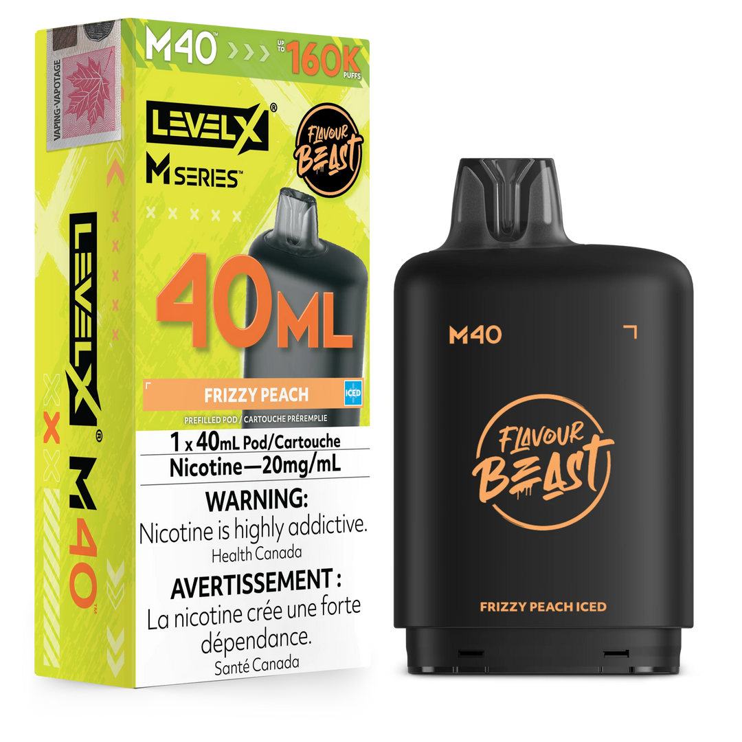 Fizzy Peach Iced Level X M Series Pod 40mL 160K Pod
