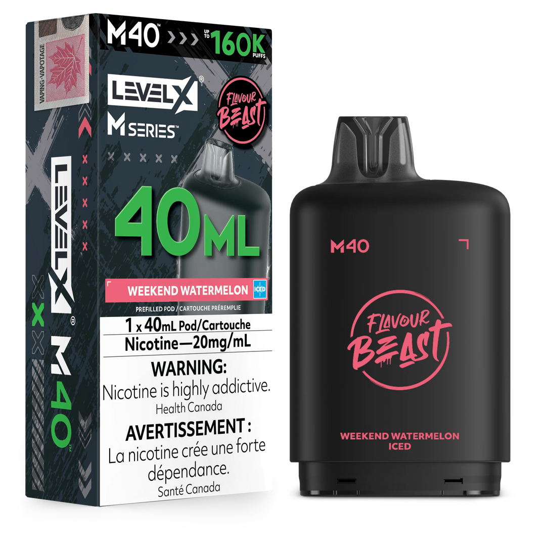 Weekend Watermelon Iced Level X M Series Pod 40mL 160K Pod