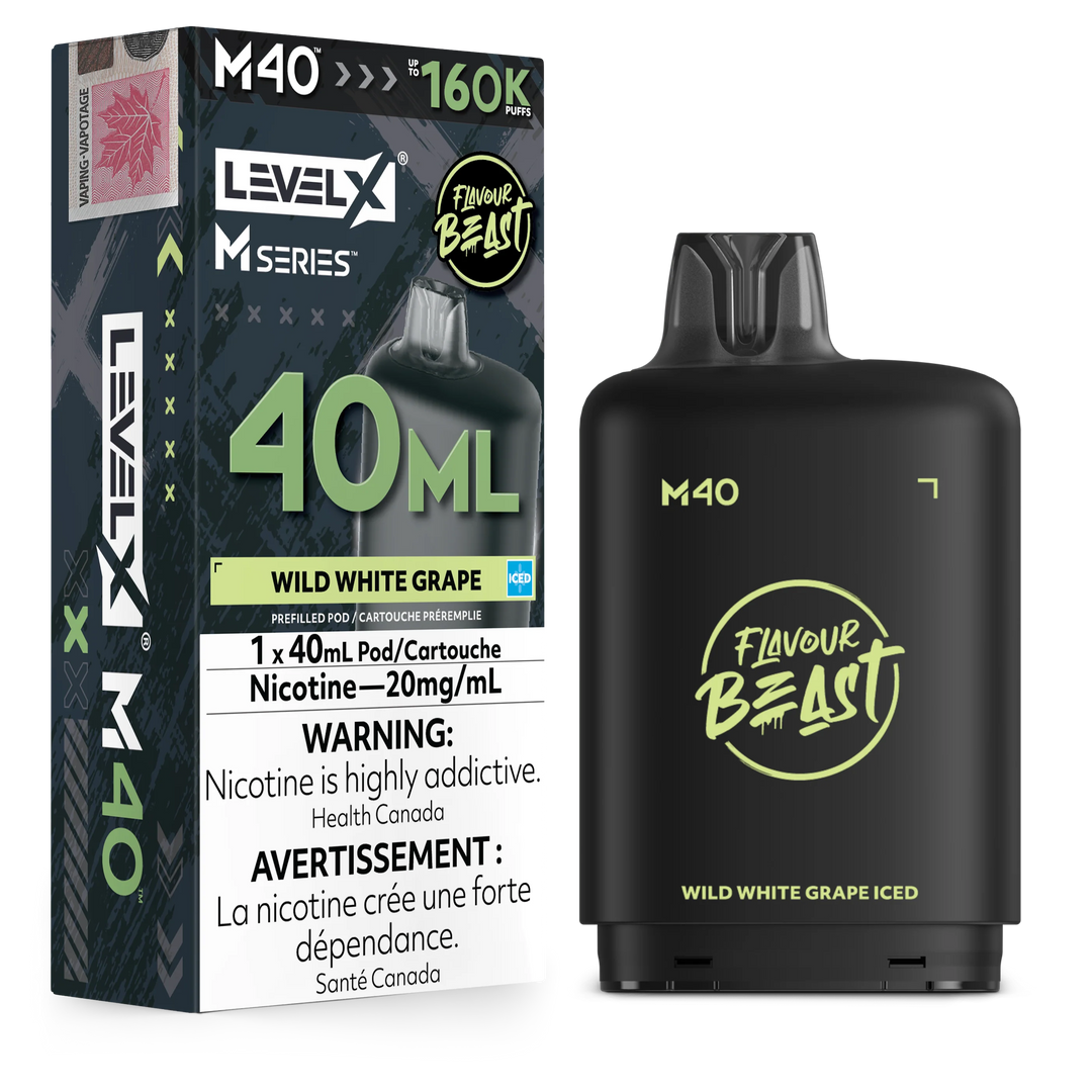 Wild White Grape Iced Level X M Series Pod 40mL 160K Pod