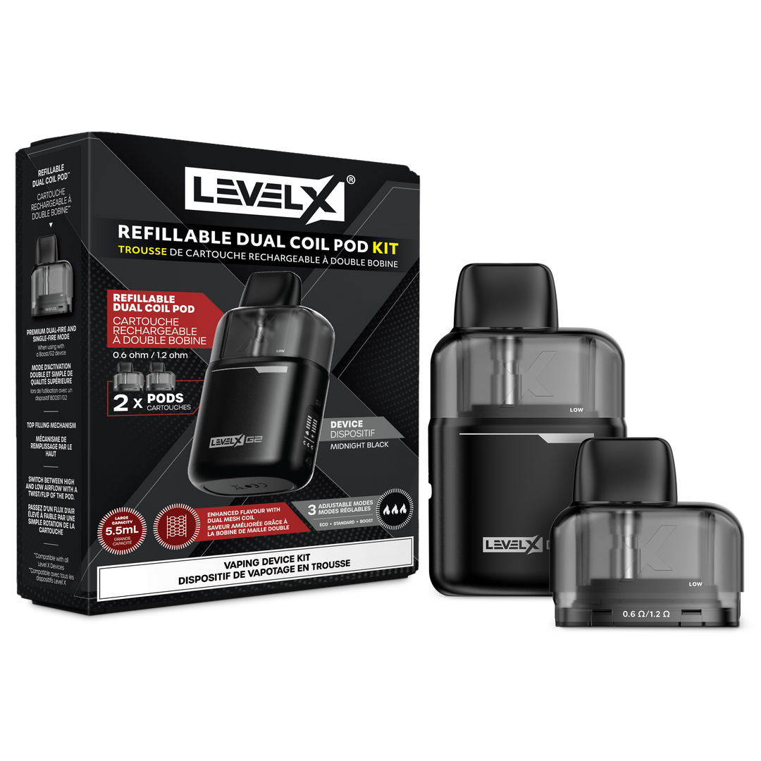 Level X Boost G2 Device + 2 Refillable Pods (5.5mL)