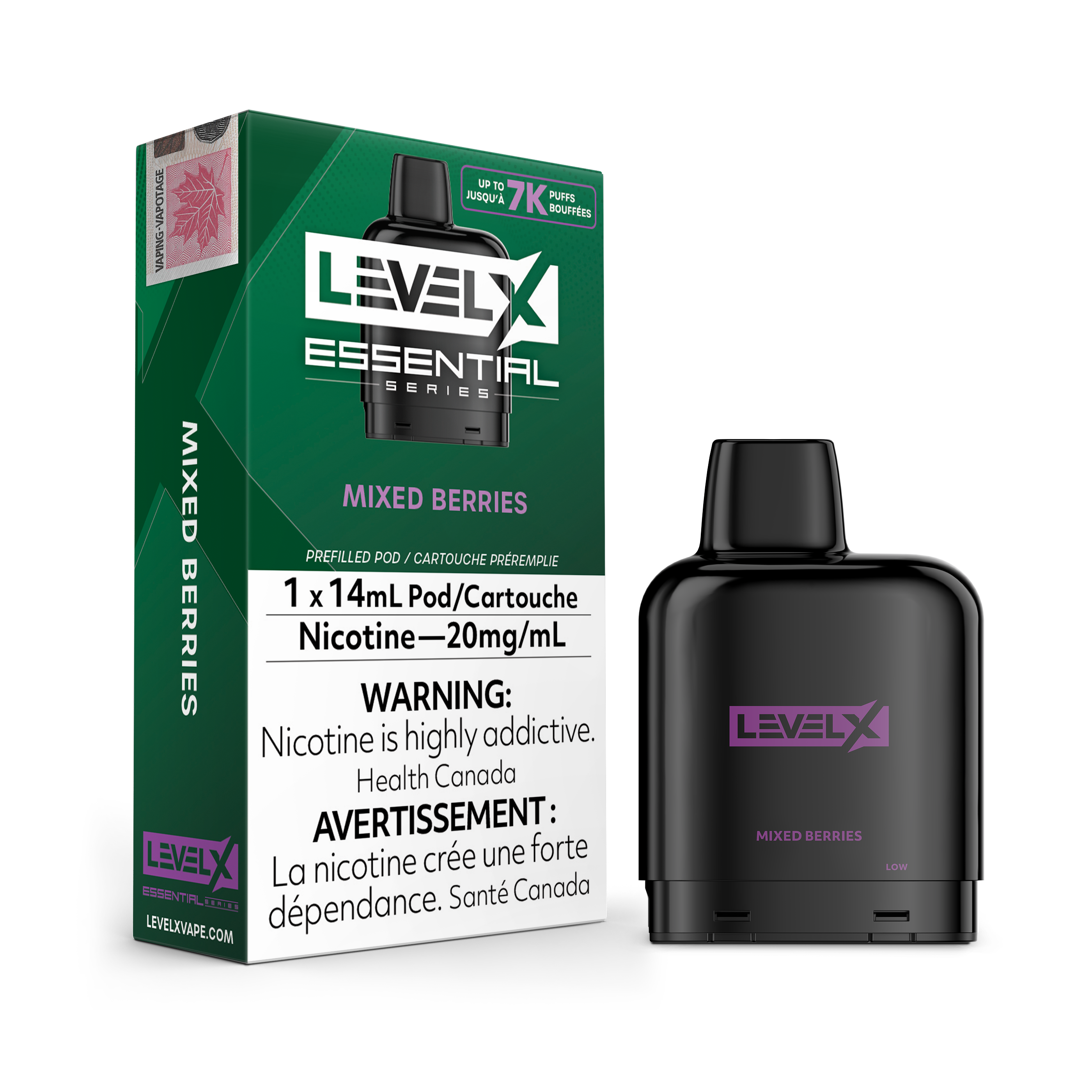Level X - Essential Pods (7000 puffs)(FEDERAL)