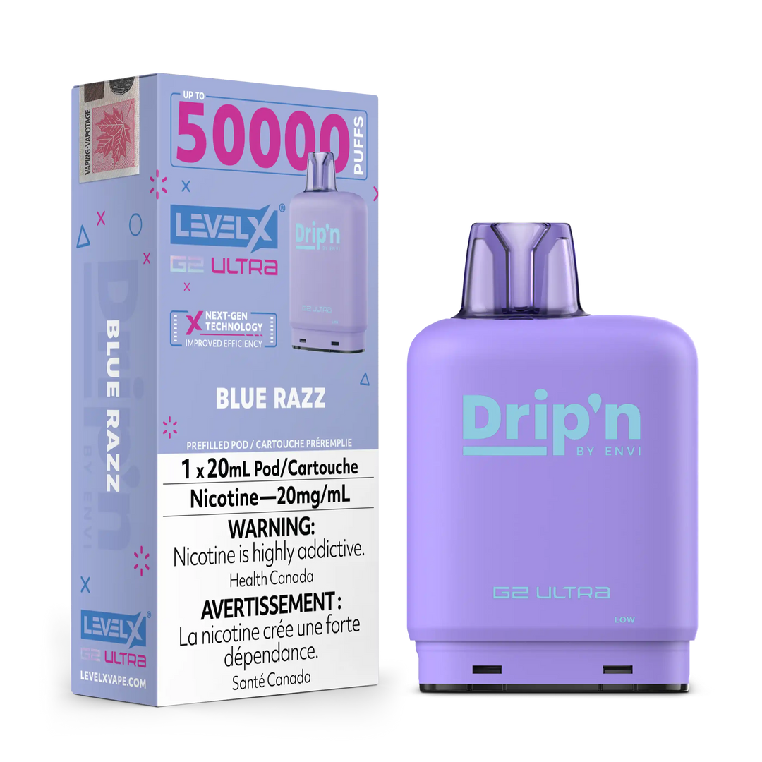 Blue Razz by Level X Drip'n G2 Ultra 50K – 20mg by LEVEL X BY DRIP'N