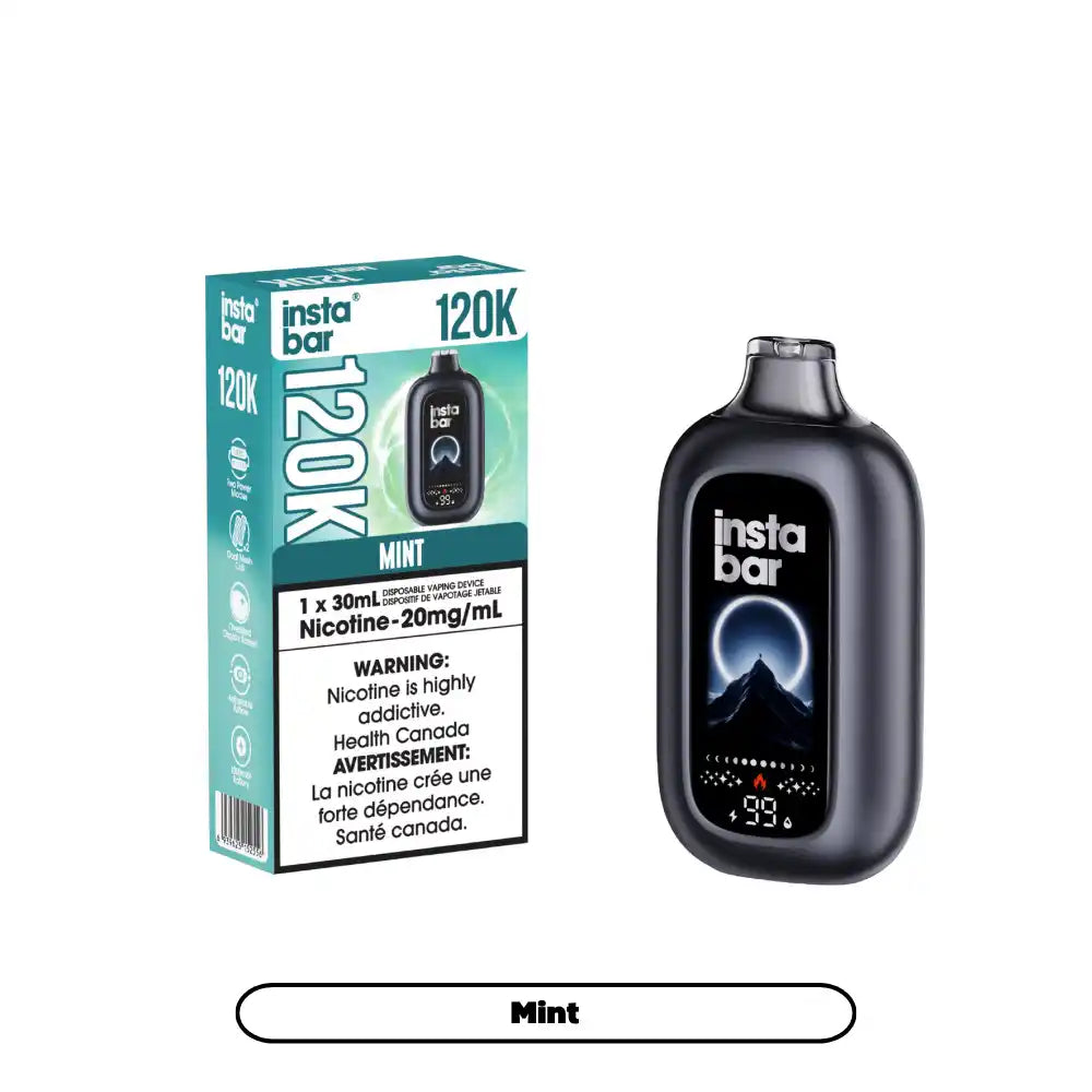 Mint Insta Bar 120K - Disposable Vape – 20mg by INSTA BAR