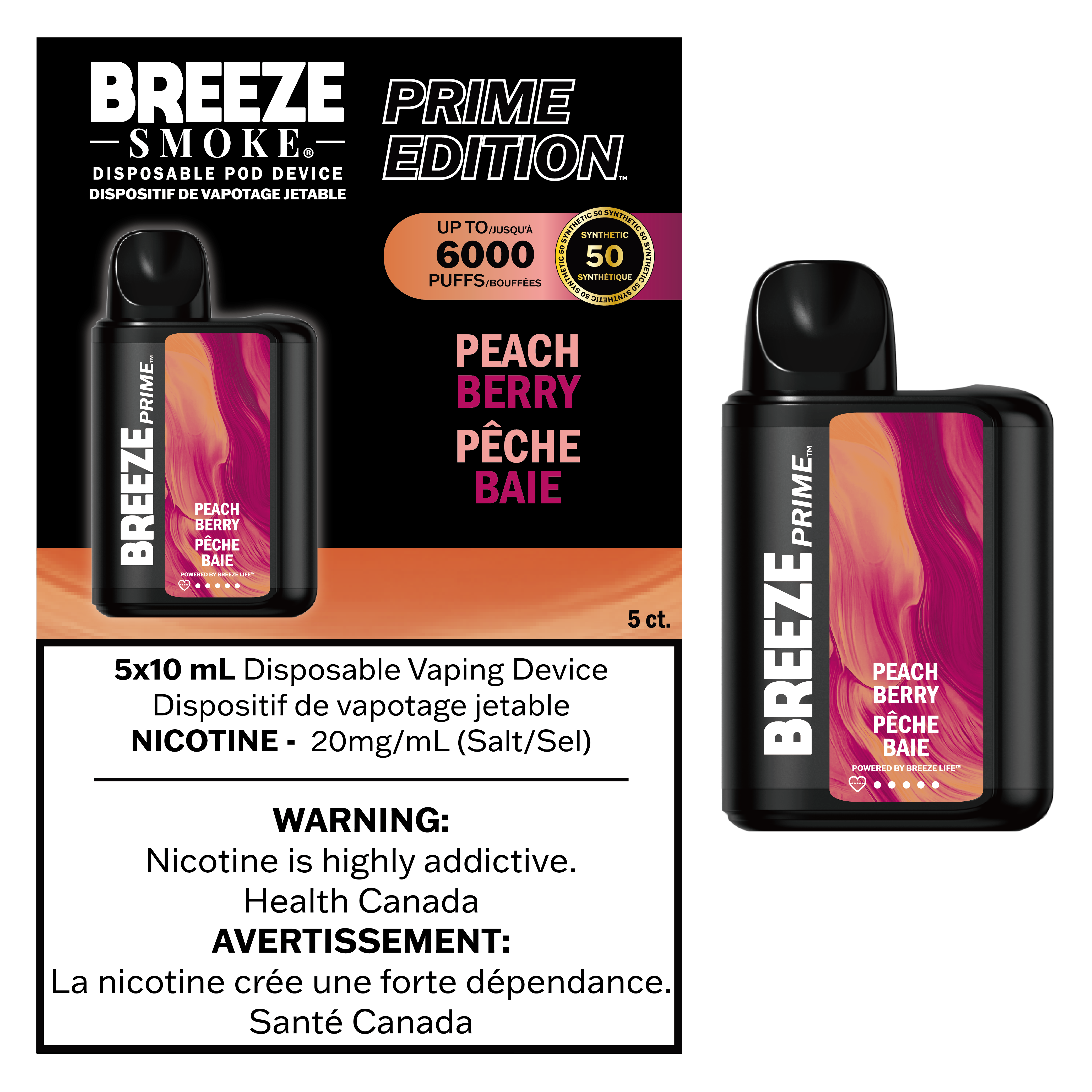 Breeze Prime - Disposable E-Cig (6000 Puffs) (PROVINCIAL)