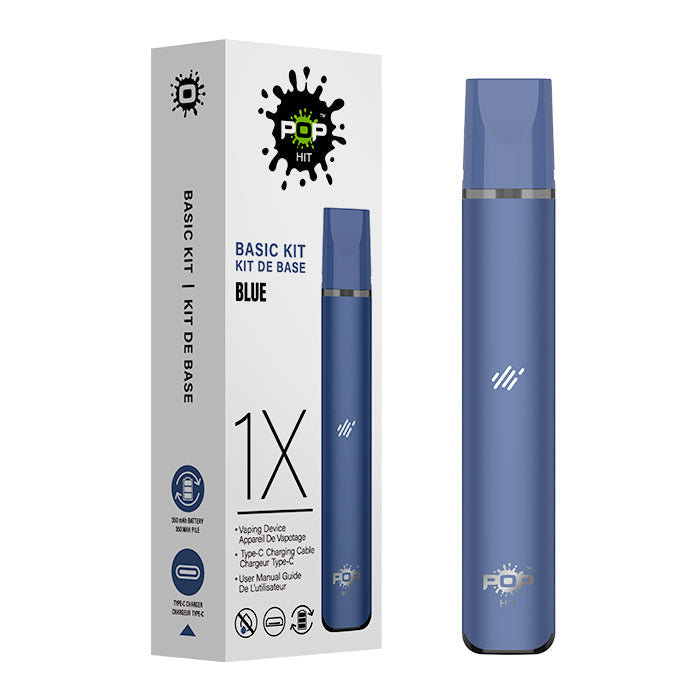 Pop Hit closed pod device in Blue, compatible with STLTH pods.