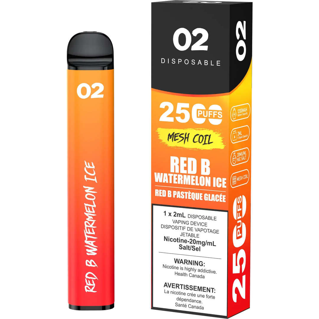 Red B Watermelon Ice O2 - Disposable 2.5K