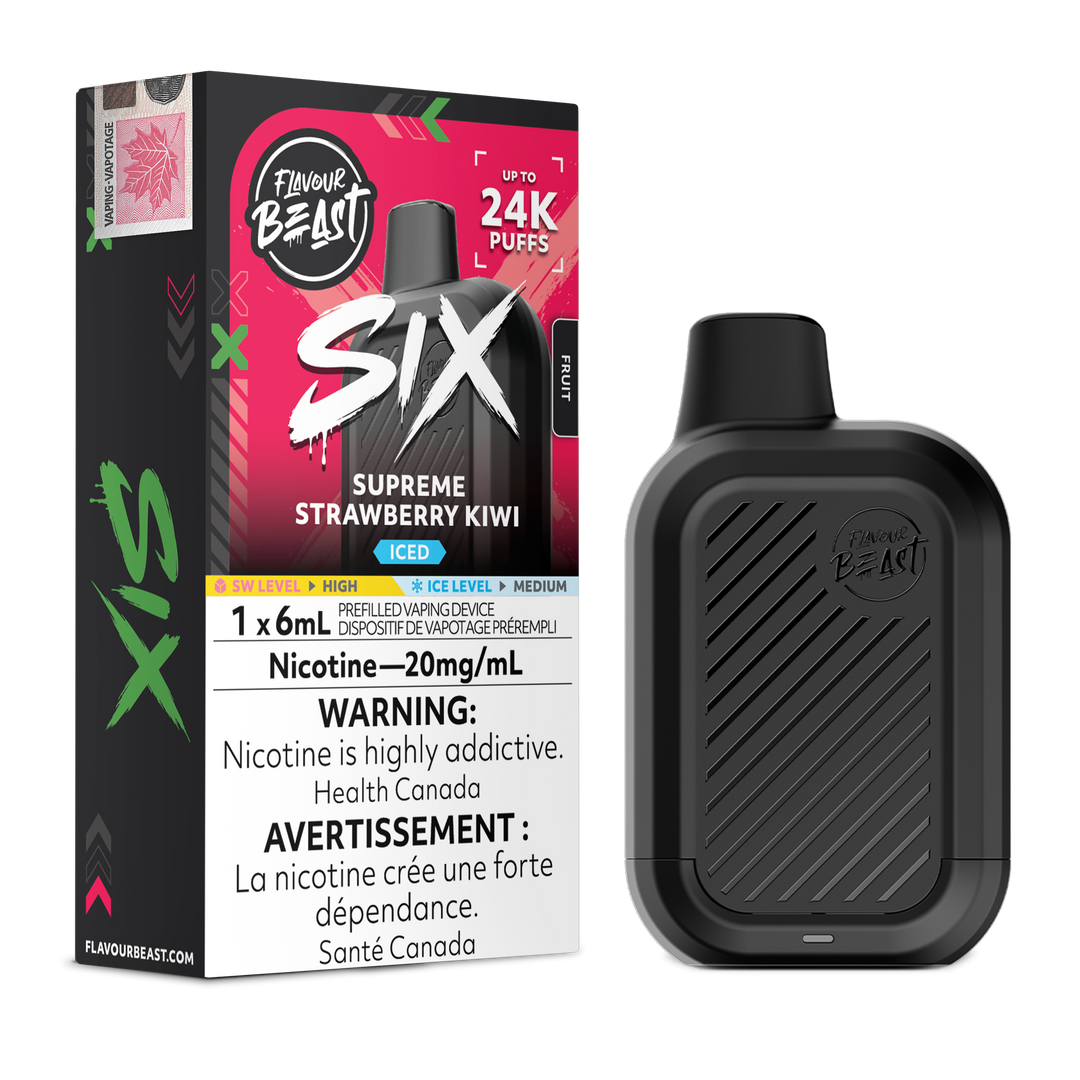Supreme Strawberry Kiwi Iced Flavour Beast SIX - Disposable Vape 24K