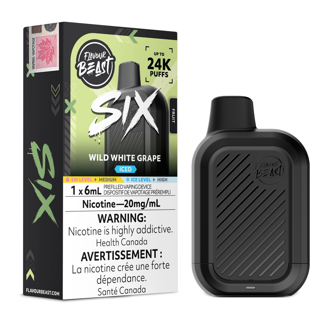 Wild White Grape Iced Flavour Beast SIX - Disposable Vape 24K