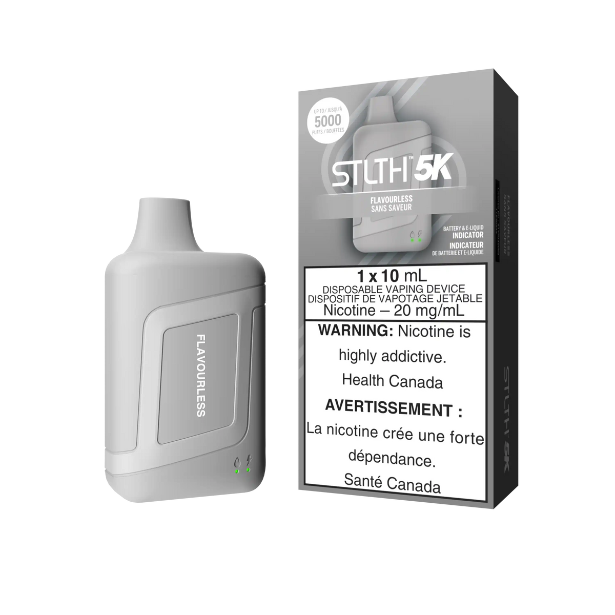Flavourless Stlth 5K Box | 5,000 Puffs, 20 | VIP Vape