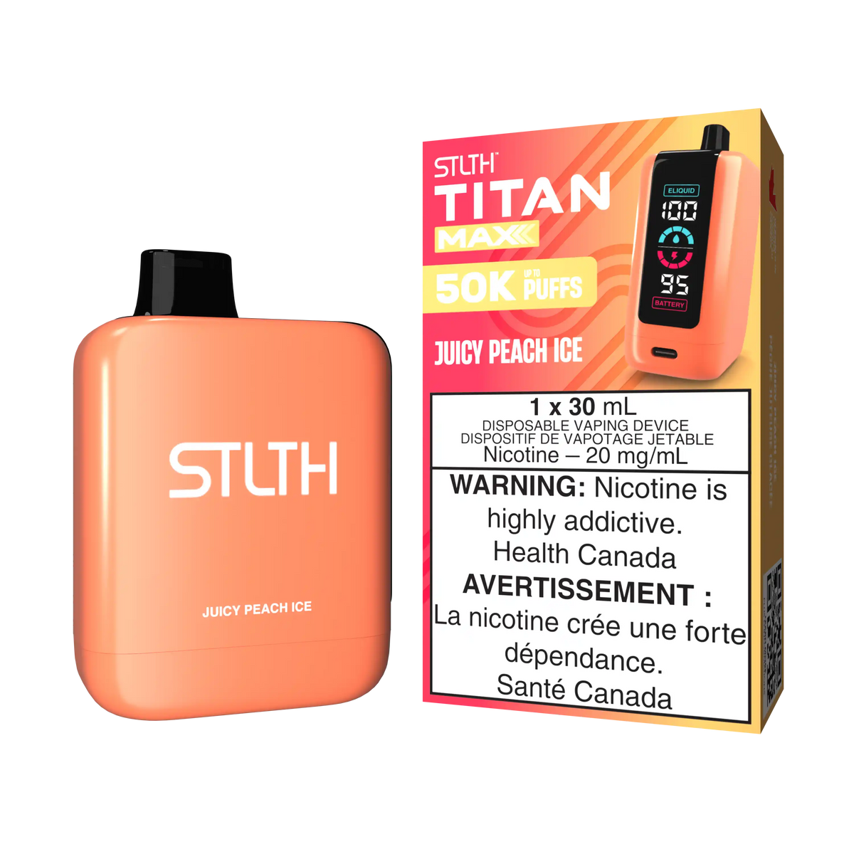 Juicy Peach Ice Stlth Titan Max 50K | 50,000 | VIP Vape