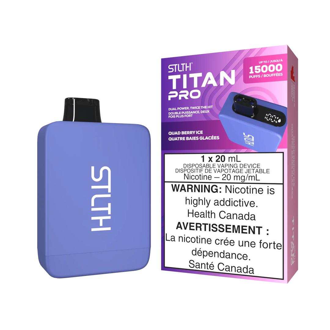 Quad Berry Ice Stlth Titan Pro - Disposable 15K