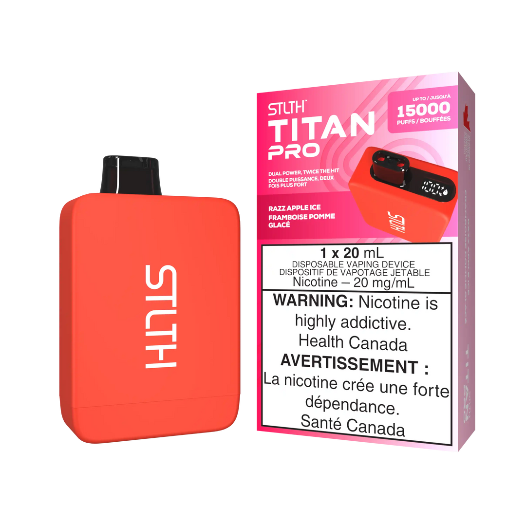 Razz Apple Ice Stlth Titan Pro - Disposable 15K