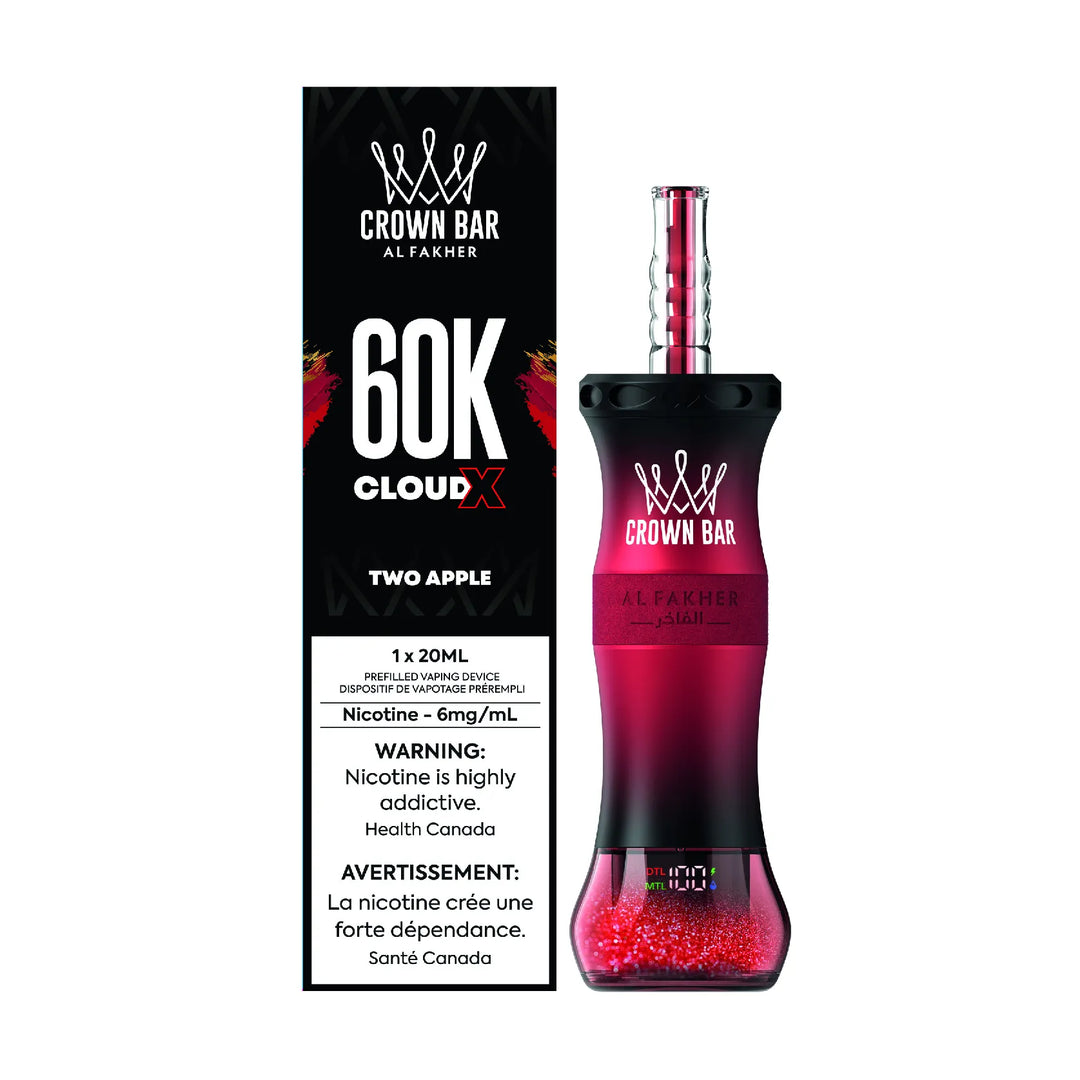 Two Apple Al Fakher Cloud X - Shisha-Style Disposable Vape 60K