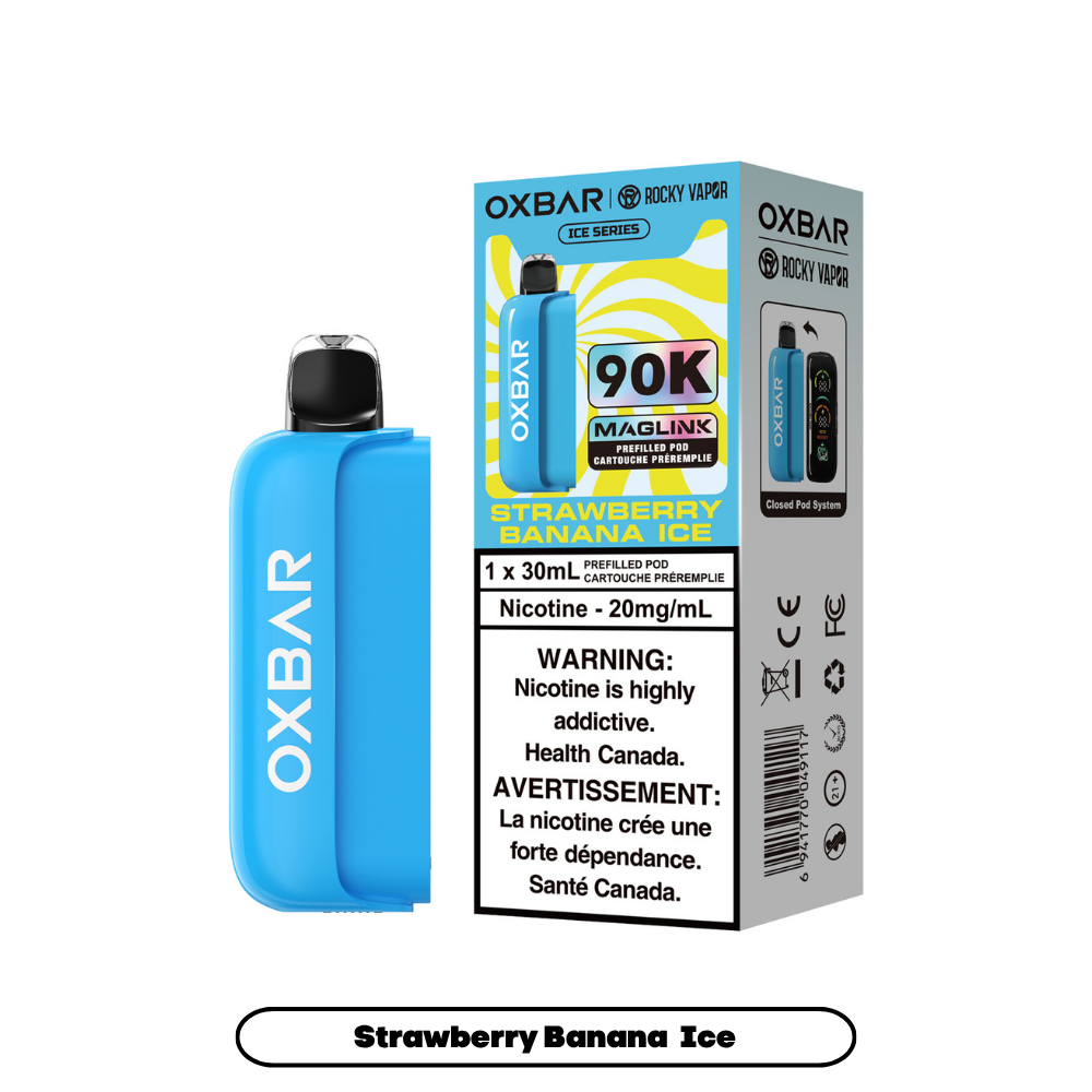 Strawberry Banana Ice Oxbar Maglink Pods (Ice Series) 90K