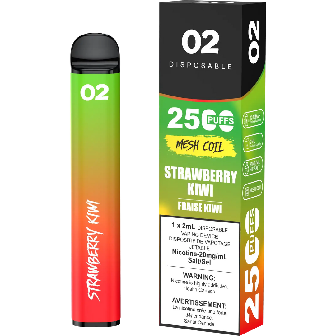 Strawberry Kiwi O2 - Disposable 2.5K