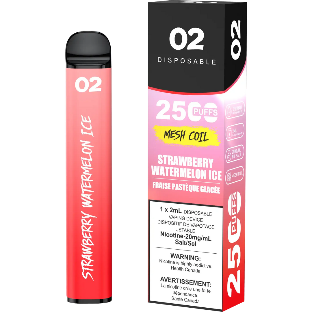 Strawberry Watermelon Ice O2 - Disposable 2.5K