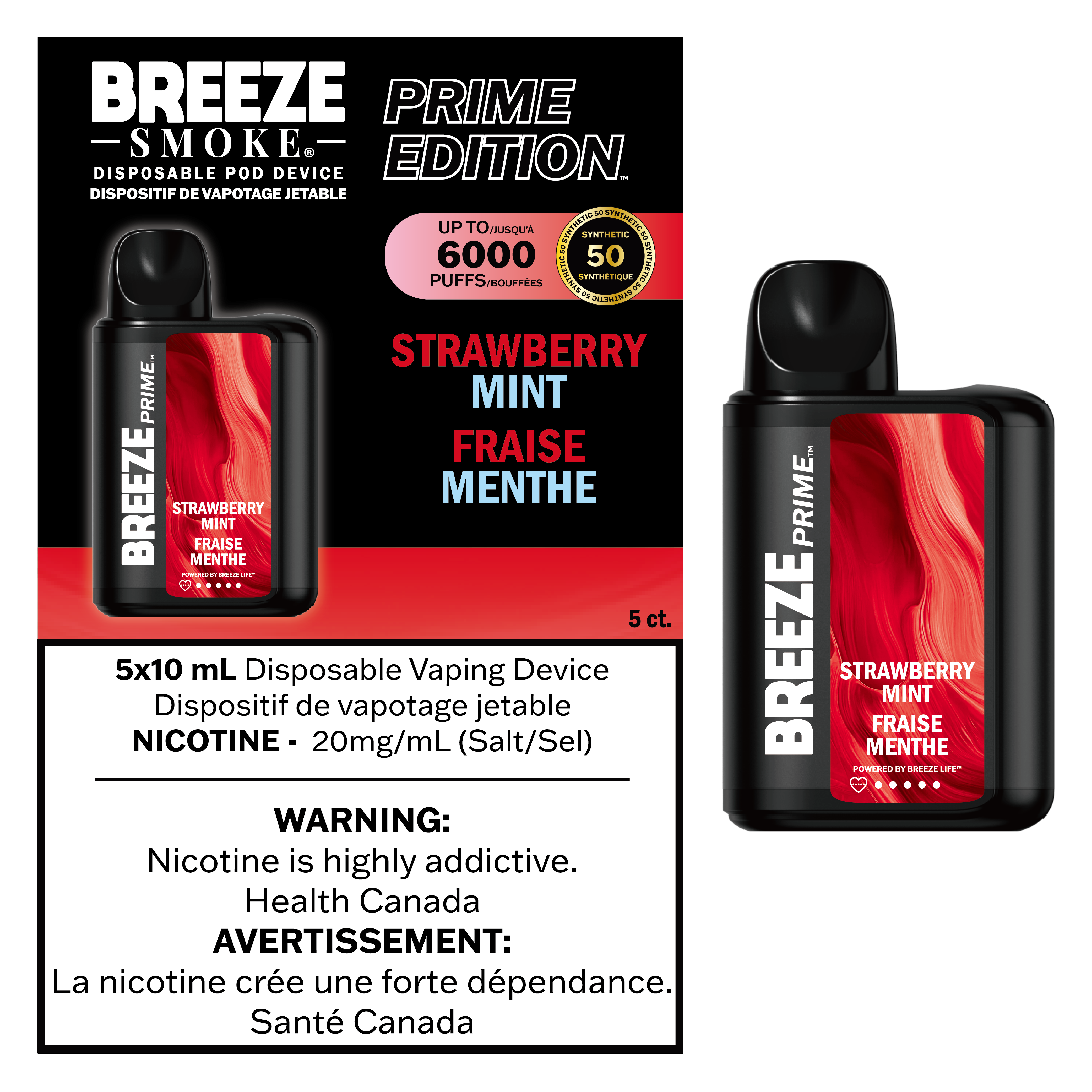 Breeze Prime - Disposable E-Cig (6000 Puffs) (PROVINCIAL)