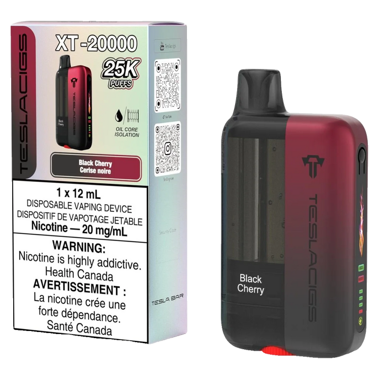 Black Cherry Teslacigs XT - Disposable 25K with retail box
