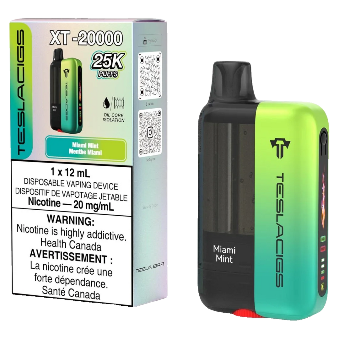 Miami Mint Teslacigs XT - Disposable 25K with retail box