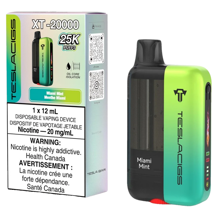 Miami Mint Teslacigs XT - Disposable 25K with retail box