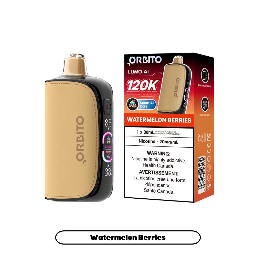 Watermelon Berries Orbito Lumo AI 30mL - Disposable Vape 120K
