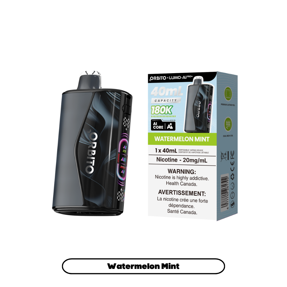 Watermelon Mint Orbito Lumo AI Pro+ - Disposable Vape 180K