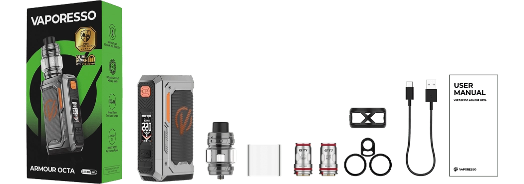 ARMOUR OCTA kit contents