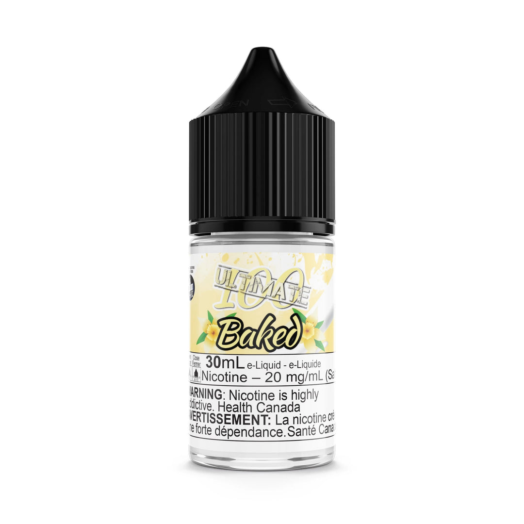 Baked by Ultimate 100 Salt 30mL e-liquid bottle