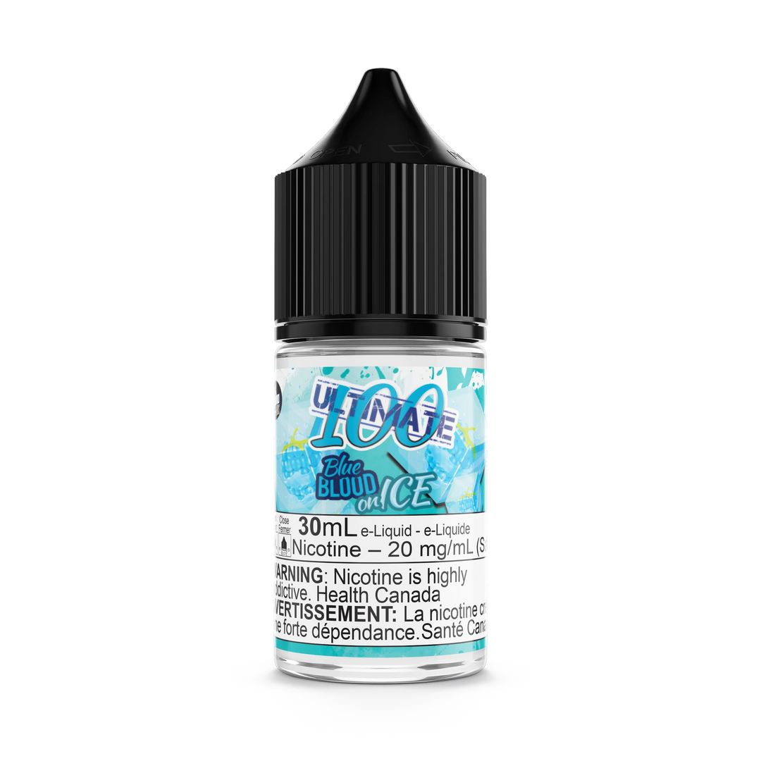 Blue Blood on Ice by Ultimate 100 Salt 30mL e-liquid bottle