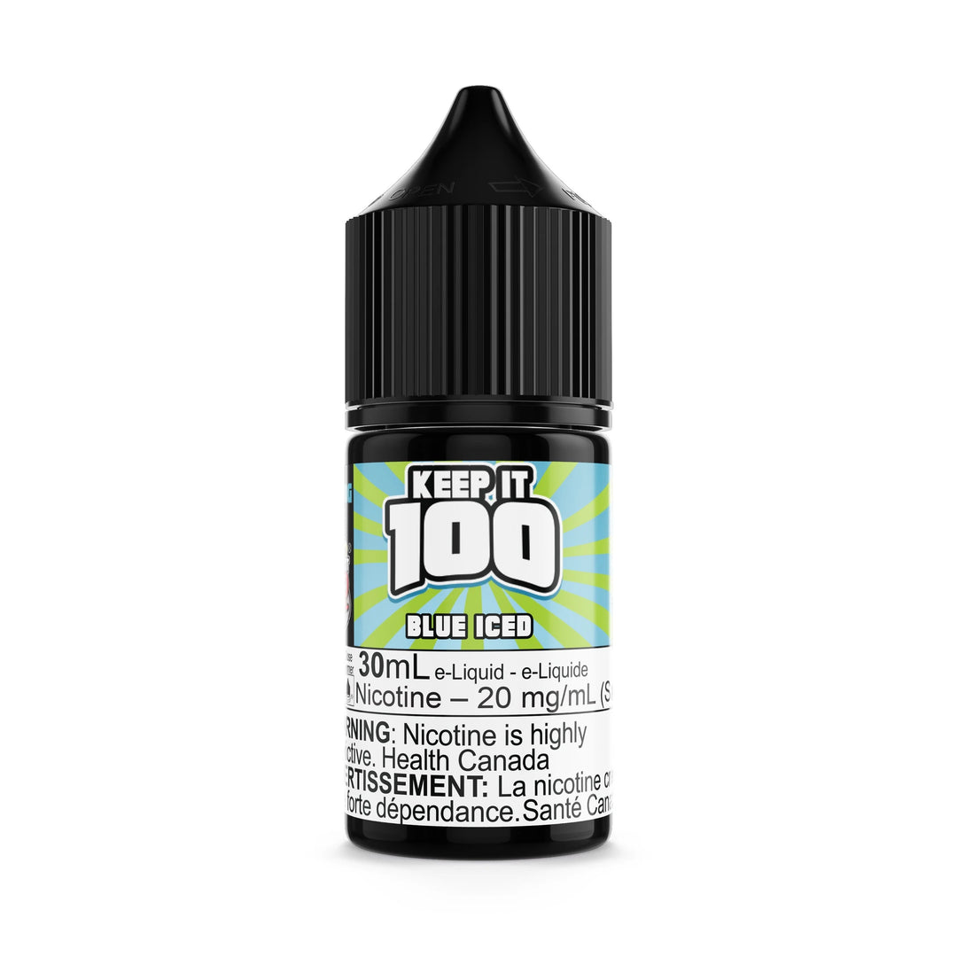 Blue Iced by Keep It 100 Salt 30mL e-liquid bottle