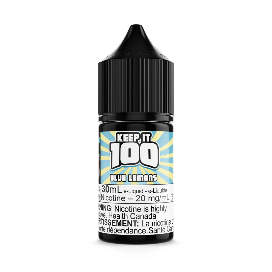 Blue Lemons by Keep It 100 Salt 30mL e-liquid bottle