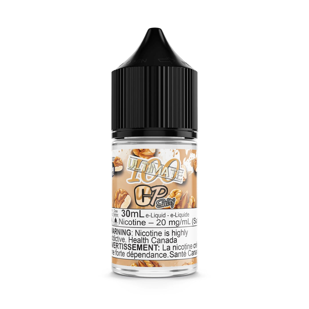 Caramel Pecan by Ultimate 100 Salt 30mL e-liquid bottle