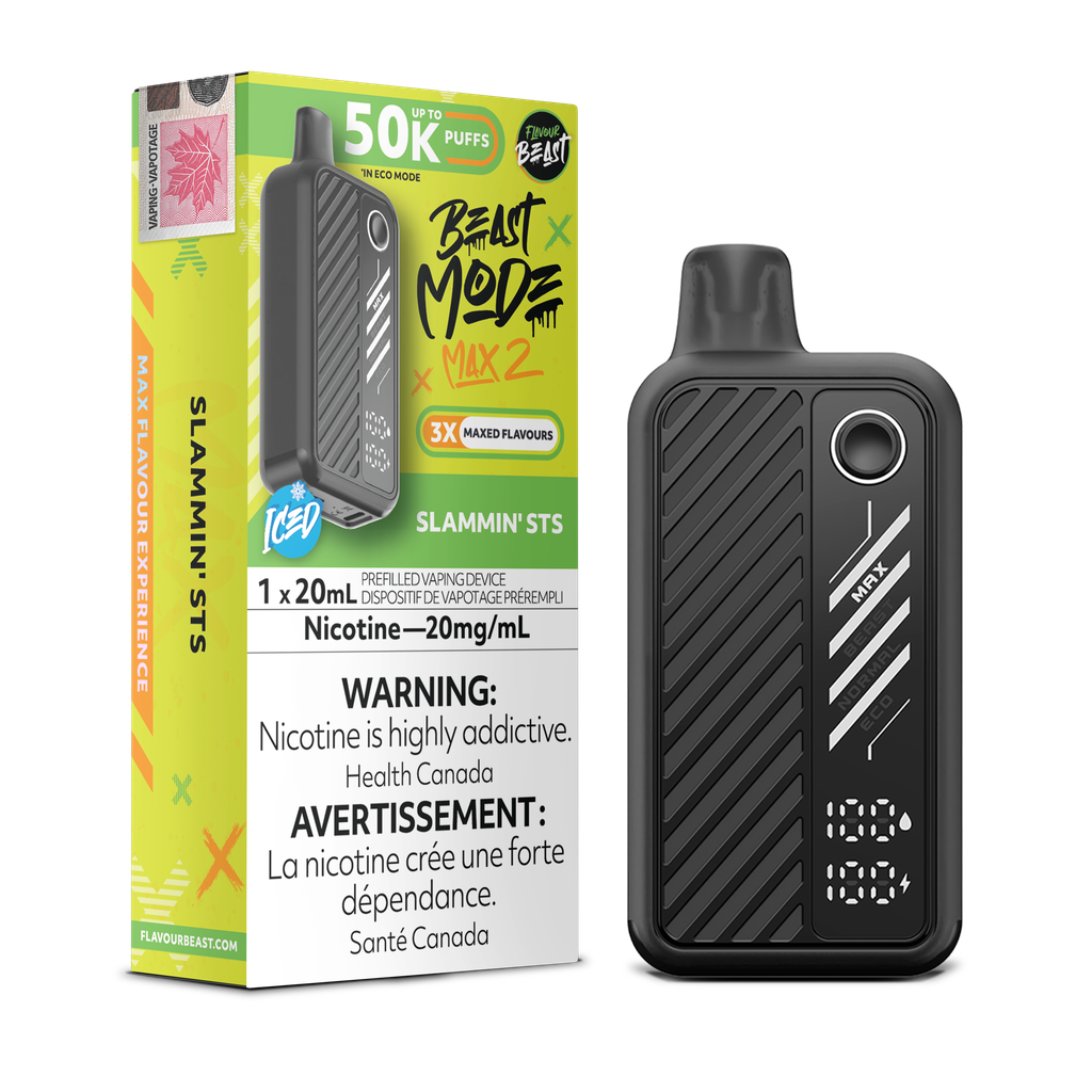 Flavour Beast Mode Max 2 – Cigarette électronique jetable (PROVINCIALE) (50 000 bouffées) 