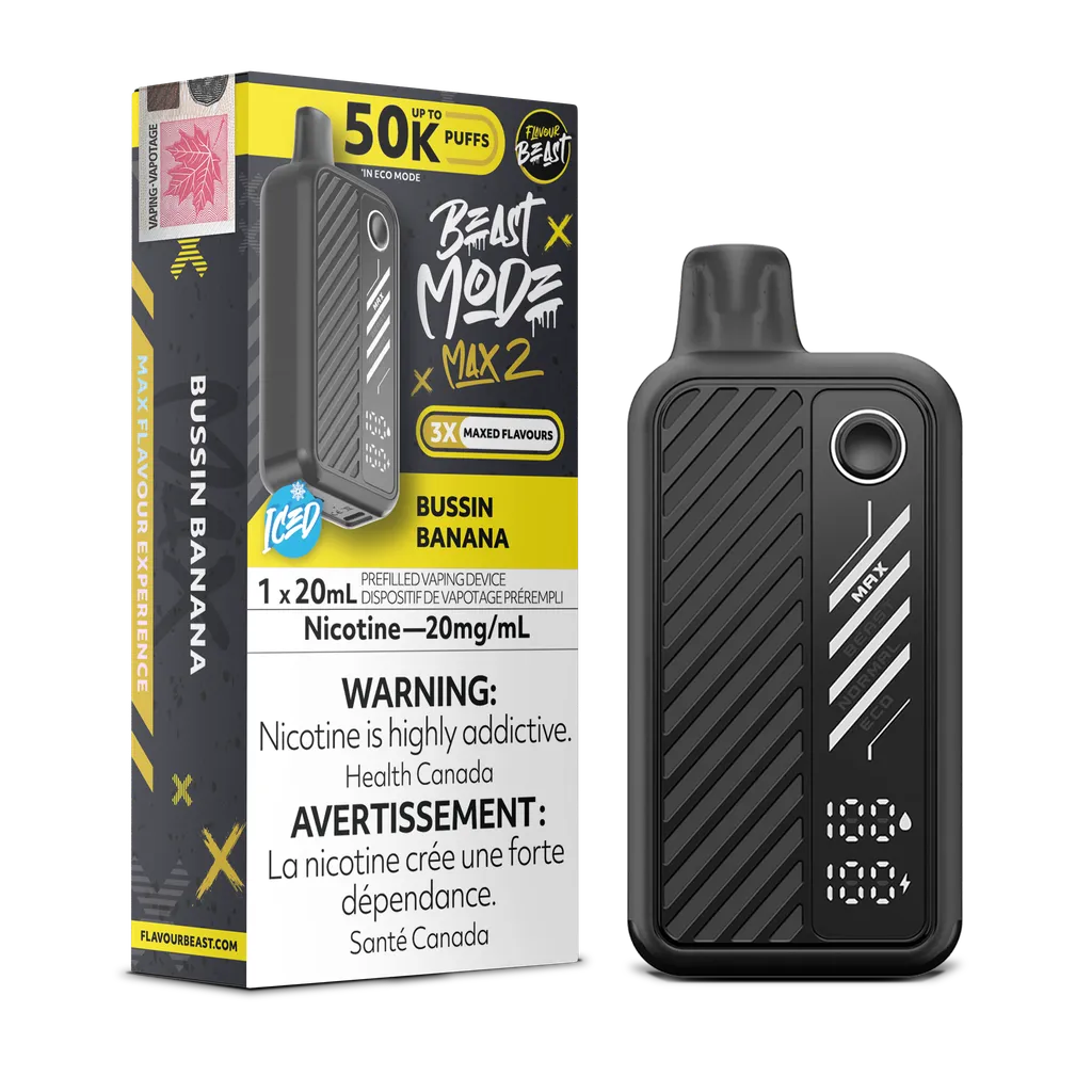 bussin bars disposable vape Banana Iced Flavour Beast Mode Max 2 Vape Flavor:Tropical Storm Online Store Get LOST MARY 20MG